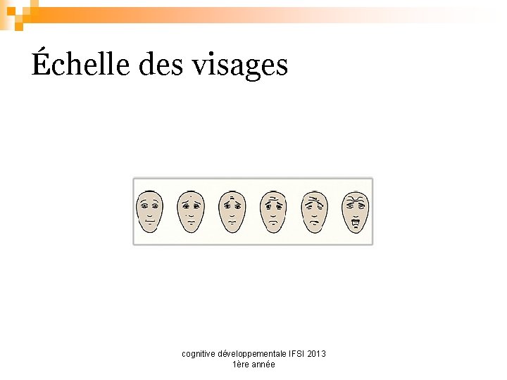 Échelle des visages cognitive développementale IFSI 2013 1ère année 