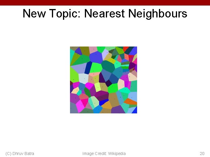 New Topic: Nearest Neighbours (C) Dhruv Batra Image Credit: Wikipedia 20 