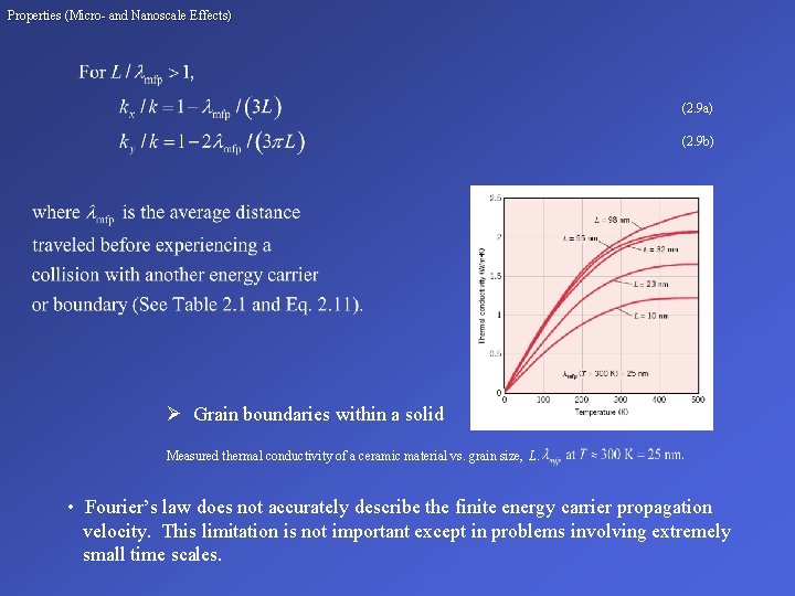 Properties (Micro- and Nanoscale Effects) (2. 9 a) (2. 9 b) Ø Grain boundaries