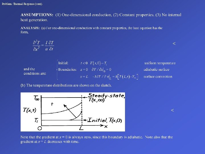 Problem: Thermal Response (cont). < < 