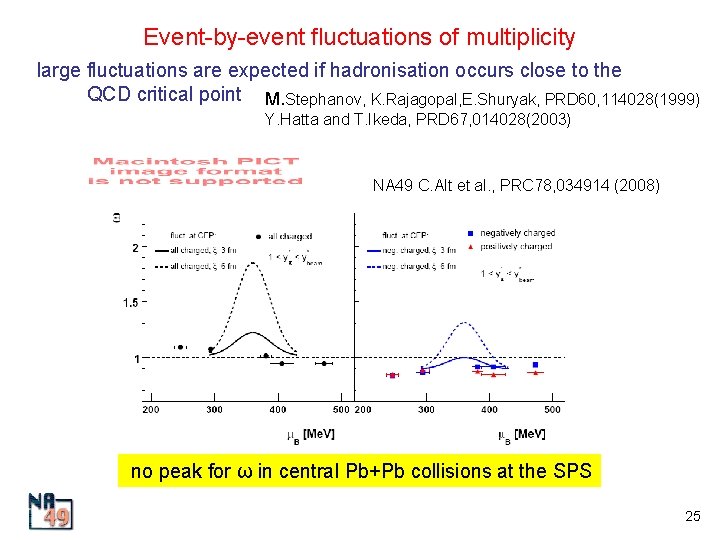 Event-by-event fluctuations of multiplicity large fluctuations are expected if hadronisation occurs close to the