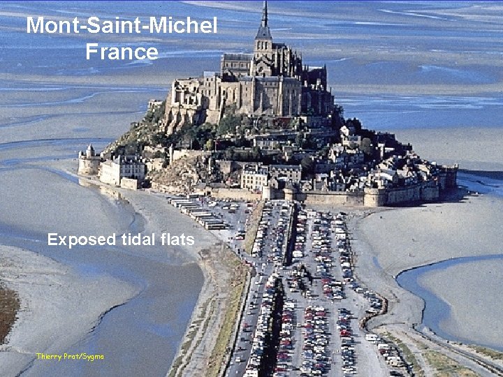 Mont-Saint-Michel France Exposed tidal flats Thierry Prat/Sygma 