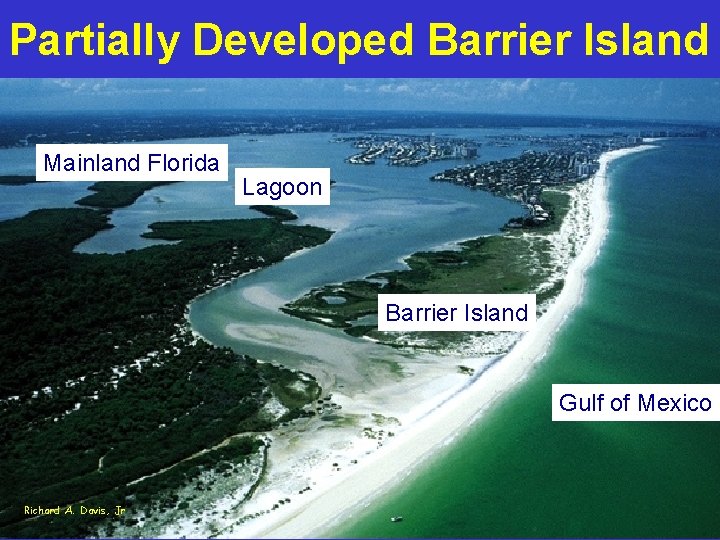 Partially Developed Barrier Island Mainland Florida Lagoon Barrier Island Gulf of Mexico Richard A.