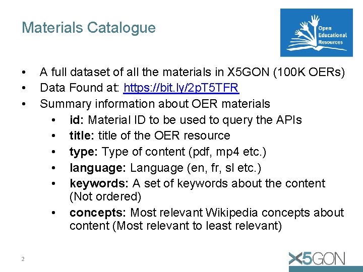 Materials Catalogue • • • 2 A full dataset of all the materials in