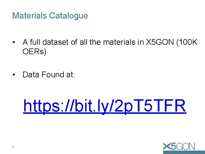 Materials Catalogue • A full dataset of all the materials in X 5 GON