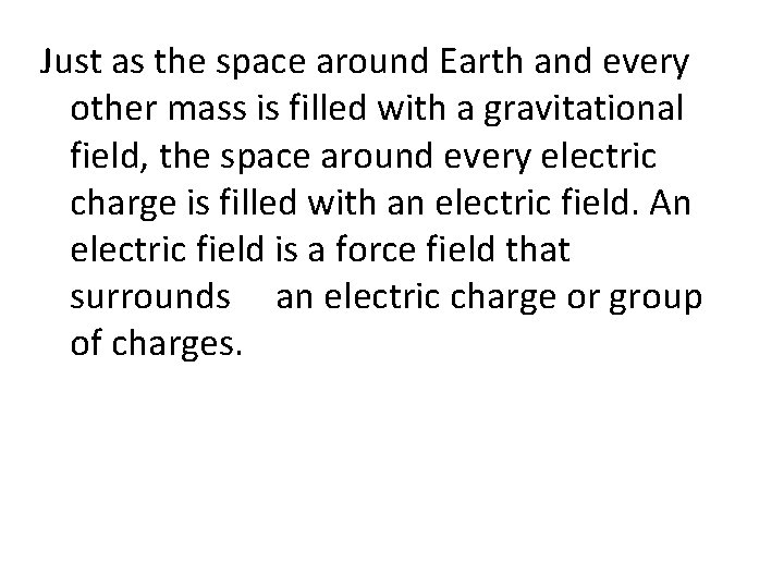 Just as the space around Earth and every other mass is filled with a