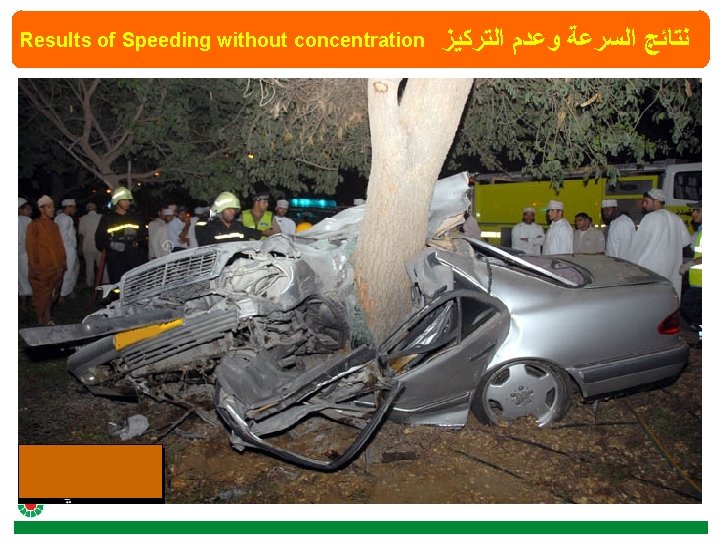 Results of Speeding without concentration ﻧﺘﺎﺋﺞ ﺍﻟﺴﺮﻋﺔ ﻭﻋﺪﻡ ﺍﻟﺘﺮﻛﻴﺰ 