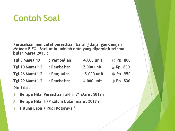 Persediaan Barang Dagang Tujuan Pembelajaran 1 2 3
