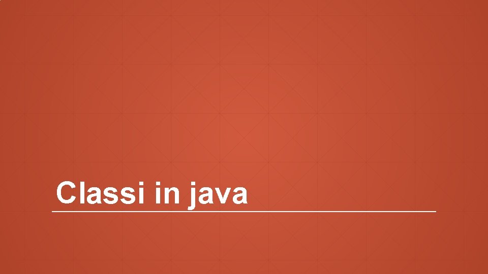 Classi in java 