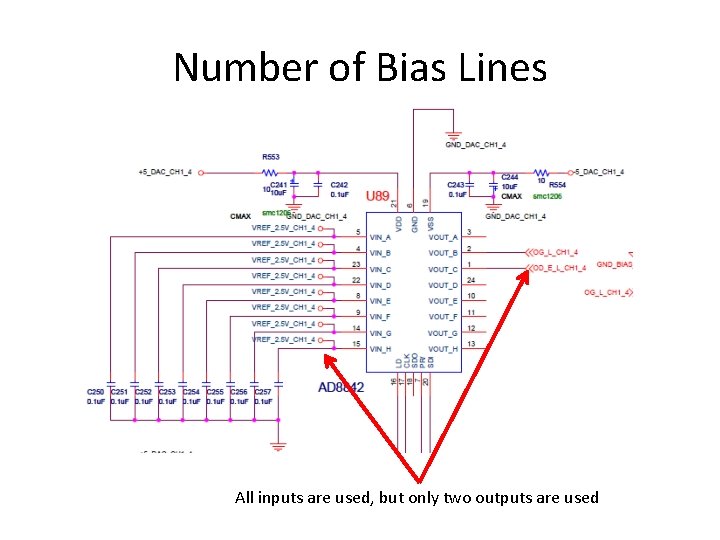 Number of Bias Lines All inputs are used, but only two outputs are used