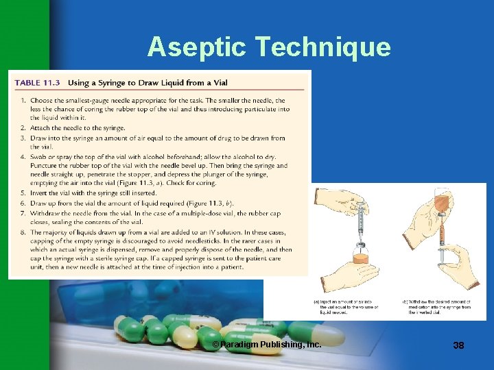 Aseptic Technique © Paradigm Publishing, Inc. 38 