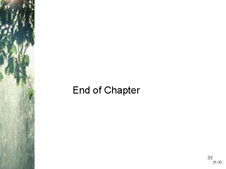 End of Chapter 33 21 -33 