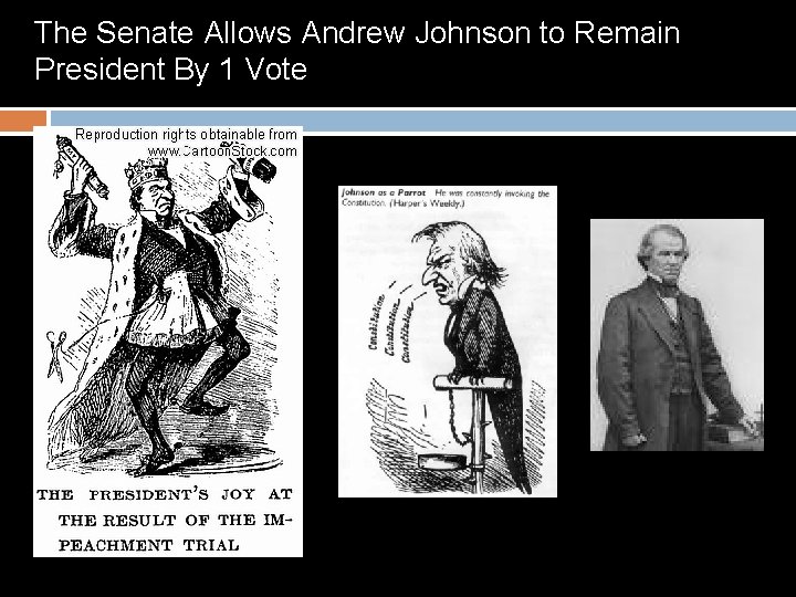 The Senate Allows Andrew Johnson to Remain President By 1 Vote 