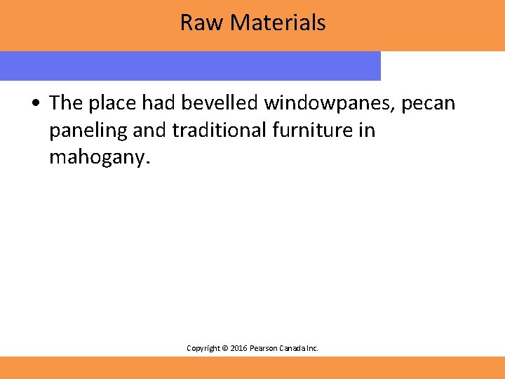 Raw Materials • The place had bevelled windowpanes, pecan paneling and traditional furniture in