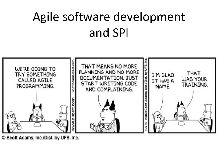 Agile software development and SPI 