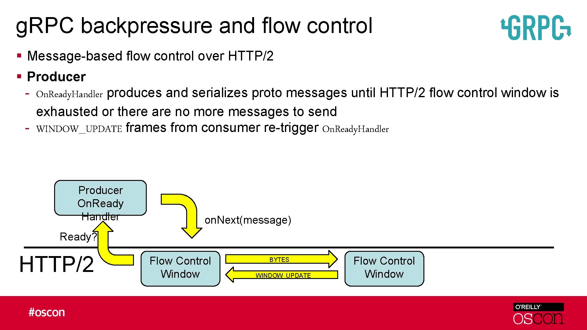 g. RPC backpressure and flow control § Message-based flow control over HTTP/2 § Producer