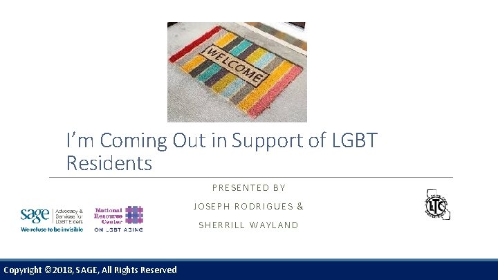 I’m Coming Out in Support of LGBT Residents PRES ENTED BY JOS EPH RODRIGUES