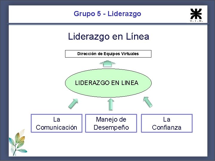 Grupo 5 - Liderazgo en Línea Dirección de Equipos Virtuales LIDERAZGO EN LINEA La