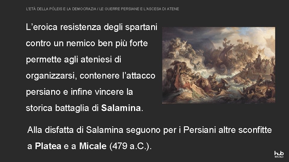 L’ETÀ DELLA PÓLEIS E LA DEMOCRAZIA / LE GUERRE PERSIANE E L’ASCESA DI ATENE