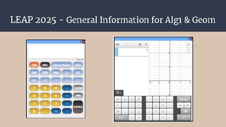 LEAP 2025 - General Information for Alg 1 & Geom 