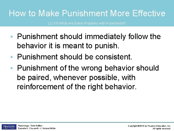 How to Make Punishment More Effective LO 5. 8 What Are Some Problems with