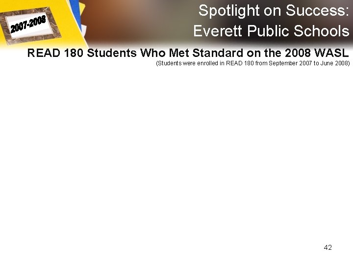 Spotlight on Success: Everett Public Schools READ 180 Students Who Met Standard on the Spotlight on Success: Everett Public Schools READ 180 Students Who Met Standard on the