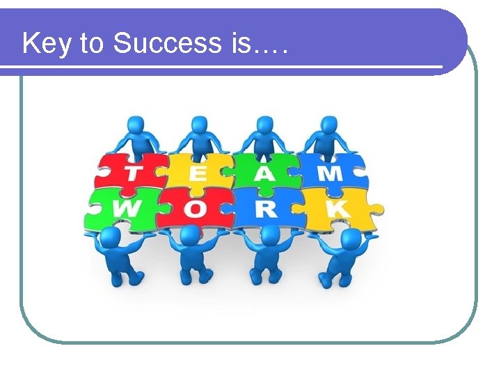 Key to Success is…. Key to Success is….
