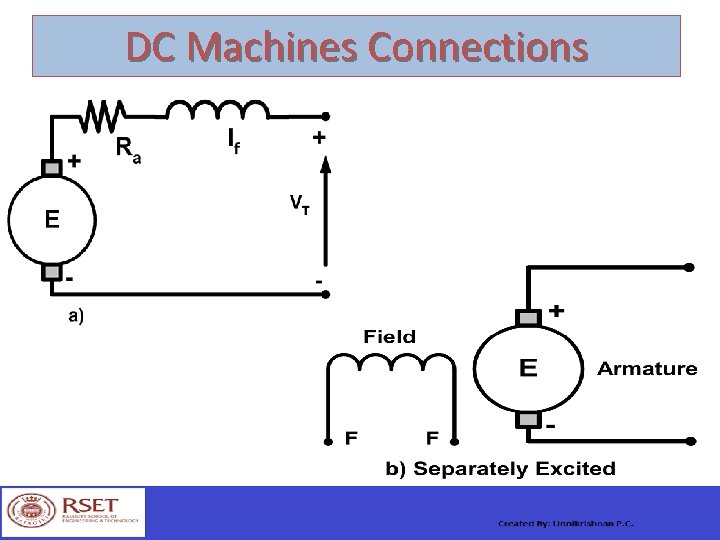 DC Machines Connections 