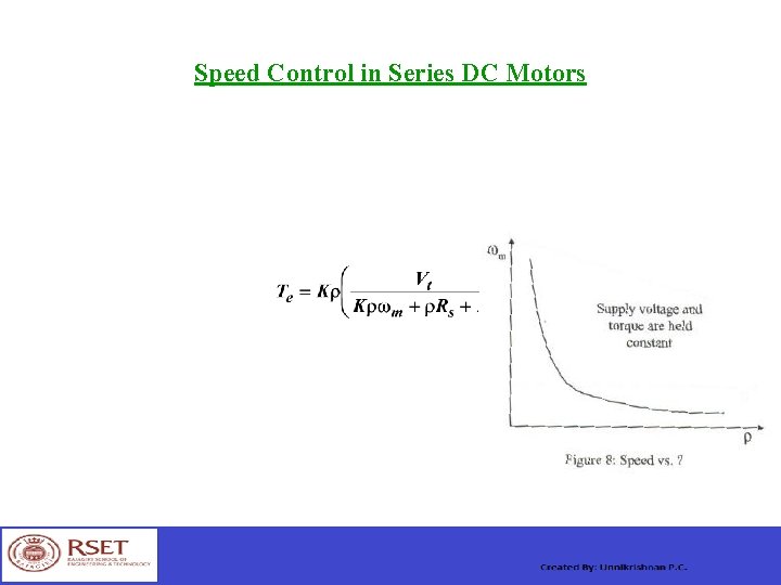 Speed Control in Series DC Motors 