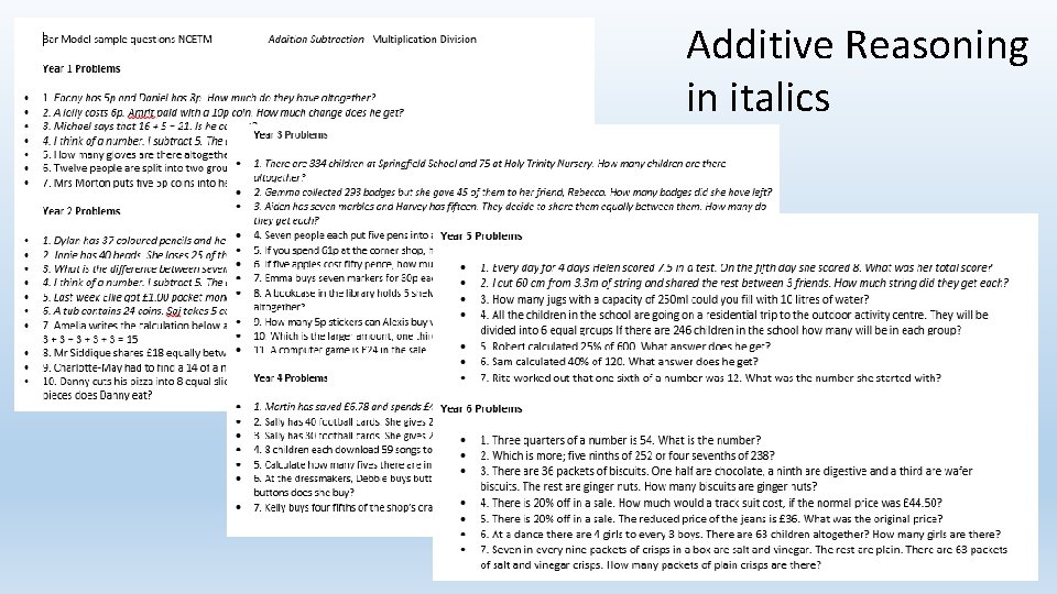 Additive Reasoning in italics 