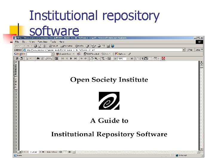 Institutional repository software 