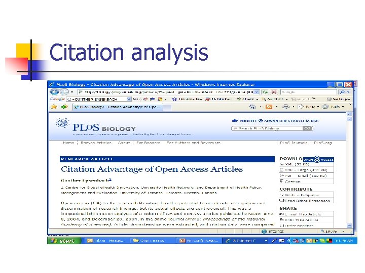 Citation analysis 