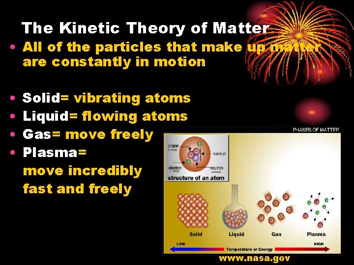 The Kinetic Theory of Matter • All of the particles that make up matter