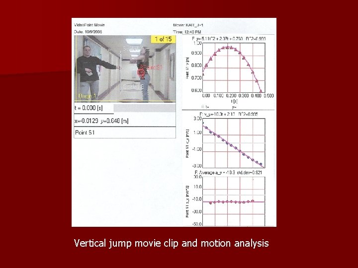 Vertical jump movie clip and motion analysis 