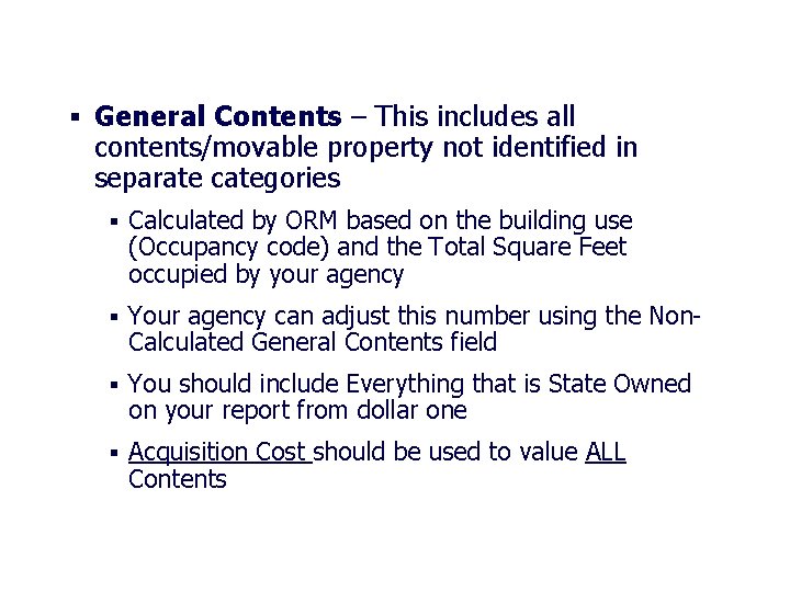 2018 Office of Risk Management Annual Conference § General Contents – This includes all