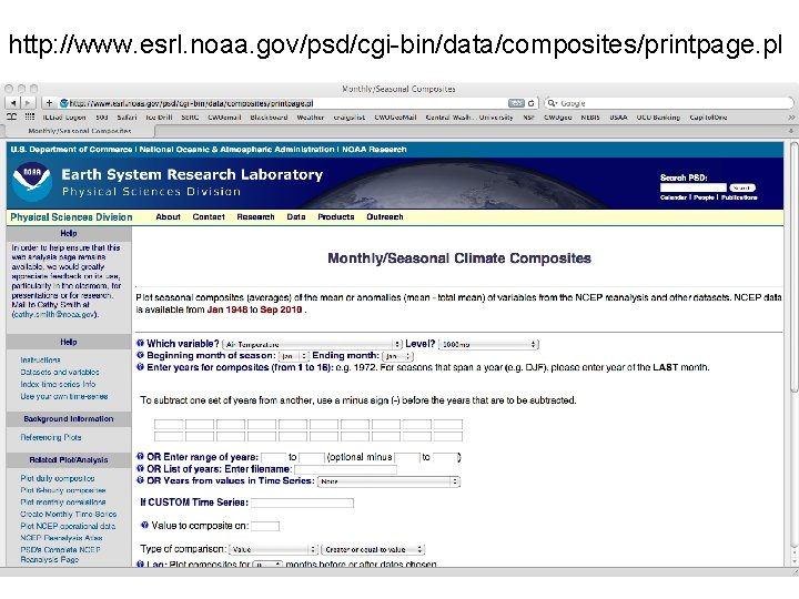 http: //www. esrl. noaa. gov/psd/cgi-bin/data/composites/printpage. pl http: //www. esrl. noaa. gov/psd/cgi-bin/data/composites/printpage. pl