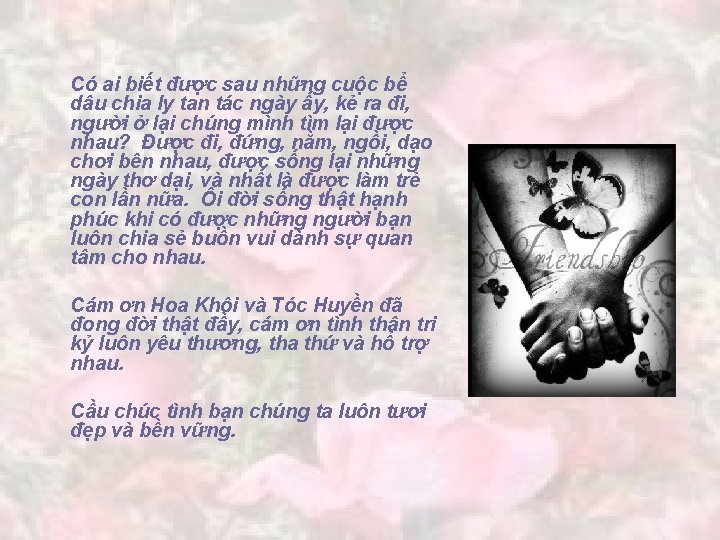 Có ai biết được sau những cuộc bể dâu chia ly tan tác ngày