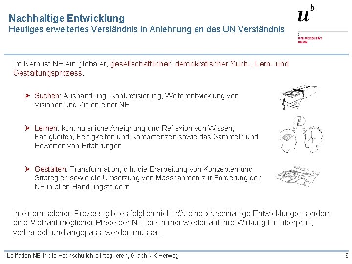 Nachhaltige Entwicklung Heutiges erweitertes Verständnis in Anlehnung an das UN Verständnis Im Kern ist