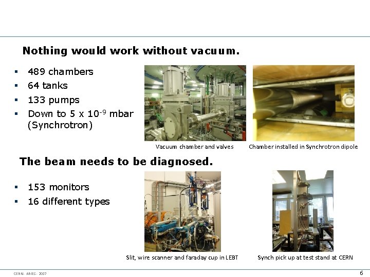 Nothing would work without vacuum. § § 489 chambers 64 tanks 133 pumps Down