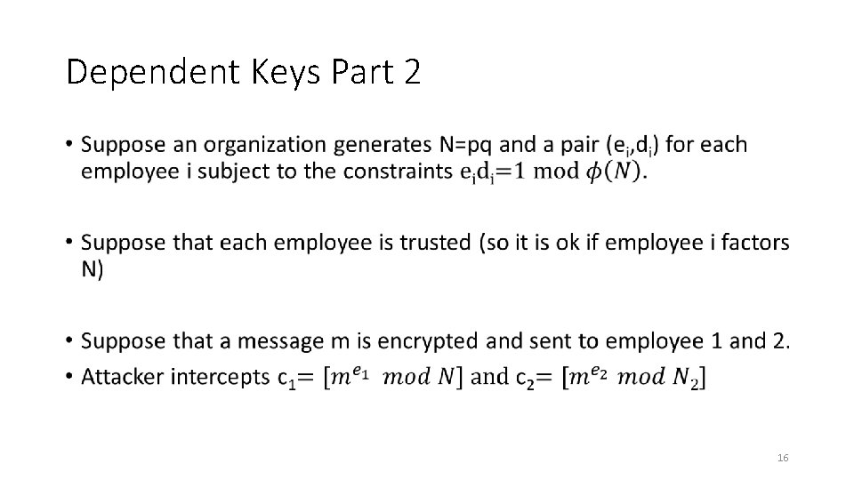 Dependent Keys Part 2 • 16 