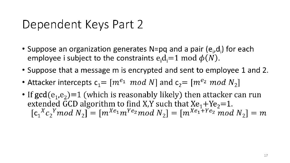 Dependent Keys Part 2 • 17 