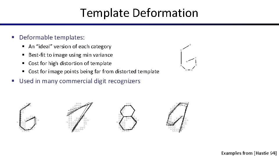 Template Deformation § Deformable templates: § § An “ideal” version of each category Best-fit Template Deformation § Deformable templates: § § An “ideal” version of each category Best-fit