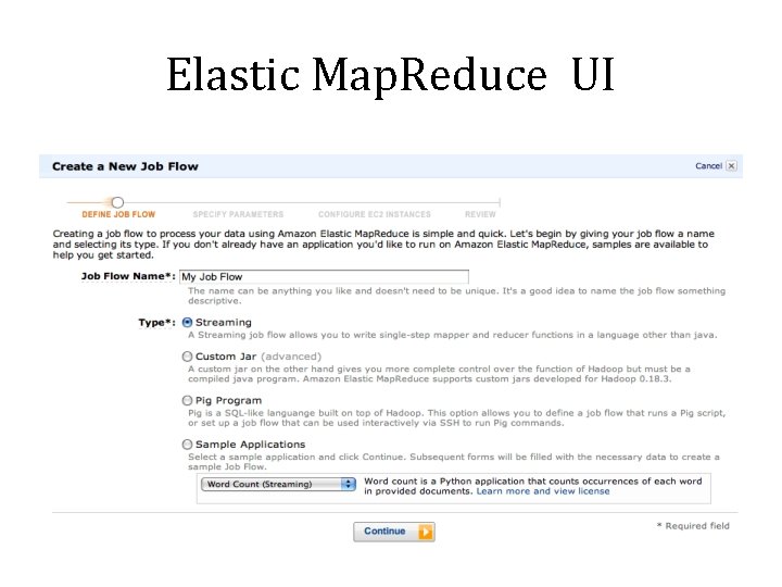 Elastic Map. Reduce UI 