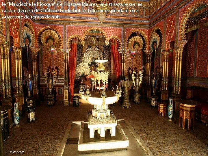 le "Maurische le Kiosque" (le Kiosque Maure), une structure sur les raisons(terres) de Château