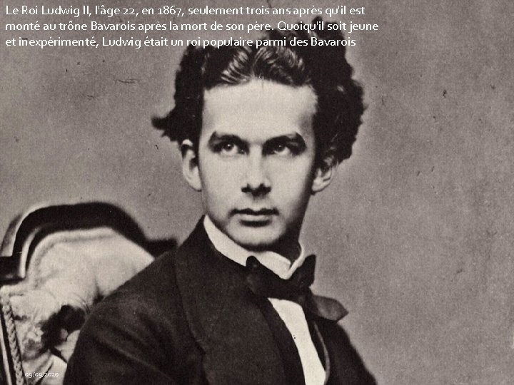 Le Roi Ludwig II, l'âge 22, en 1867, seulement trois ans après qu'il est