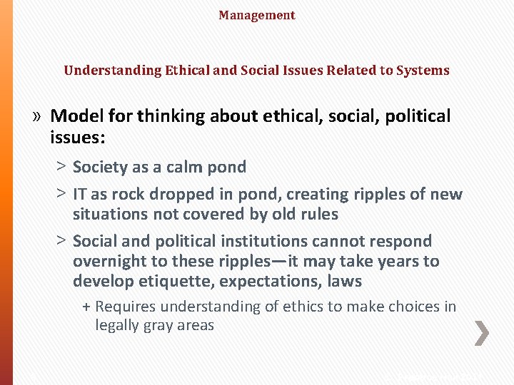 Management Understanding Ethical and Social Issues Related to Systems » Model for thinking about