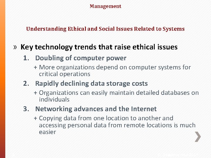 Management Understanding Ethical and Social Issues Related to Systems » Key technology trends that