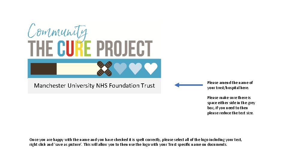 Manchester University NHS Foundation Trust Please amend the name of your trust/hospital here. Please