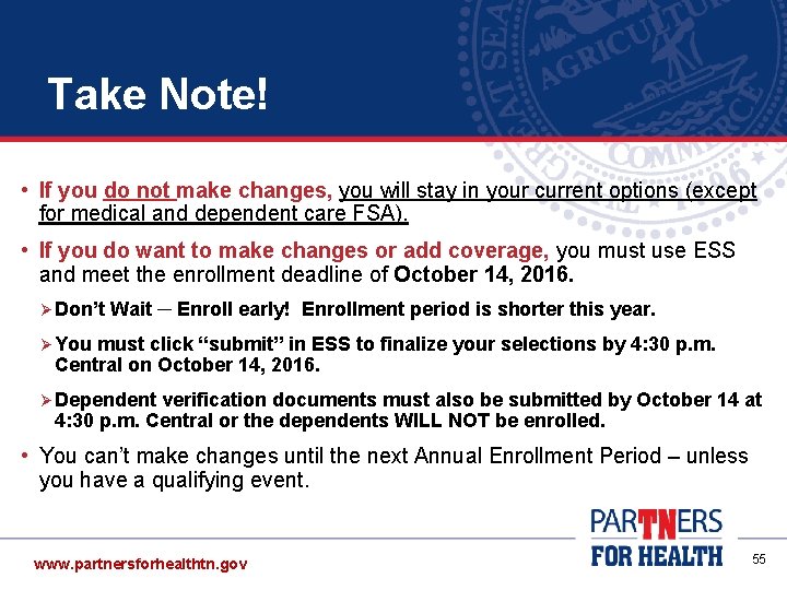 Take Note! • If you do not make changes, you will stay in your Take Note! • If you do not make changes, you will stay in your
