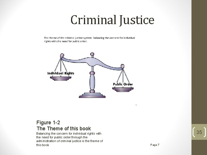 Criminal Justice Figure 1 -2 Theme of this book Balancing the concern for individual